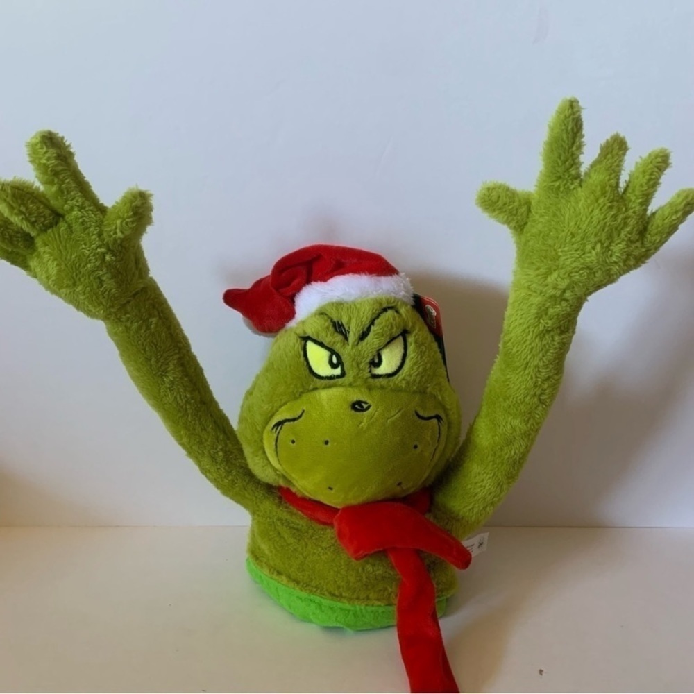 NWT. DR. SEUSS The Grinch Plush Tree Topper - Picture 3 of 8